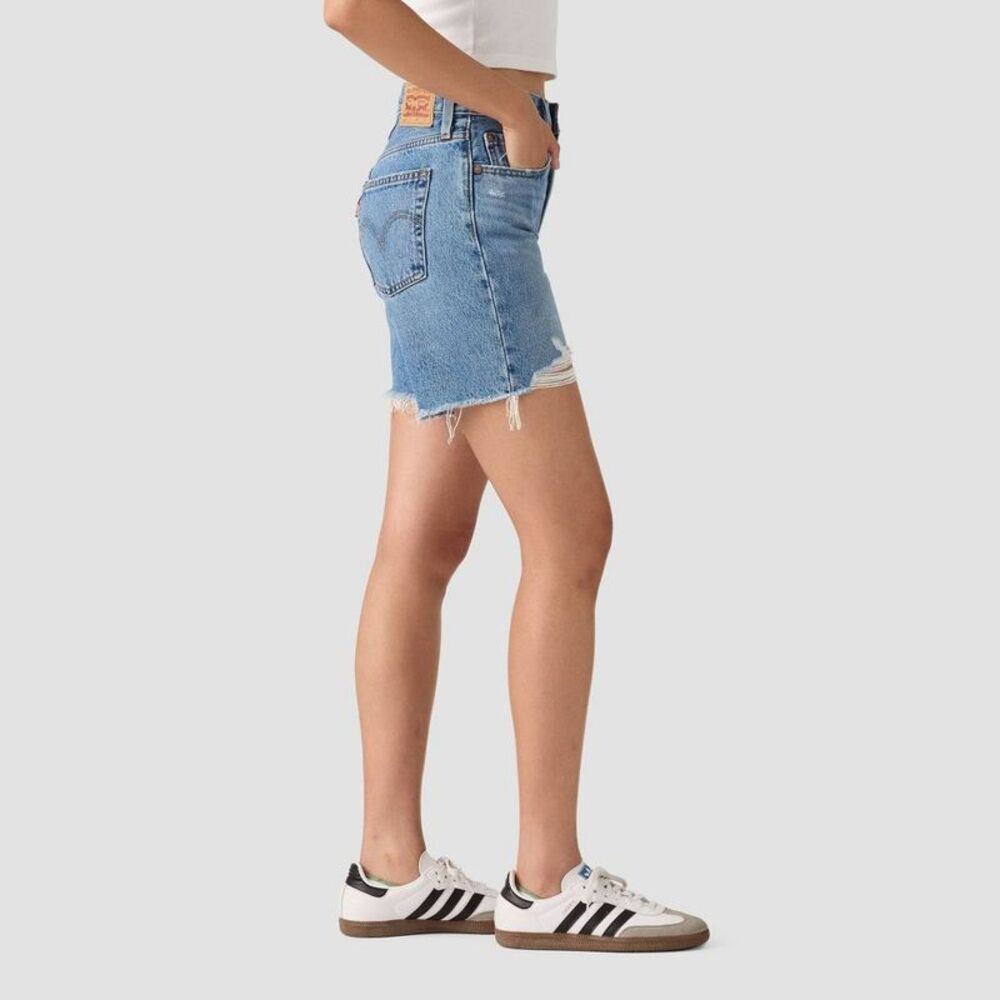 Levi's - 501 Women's Mid-Thigh Shorts - Blow Big Hor Blow Big Horns - Picture 3 of 3